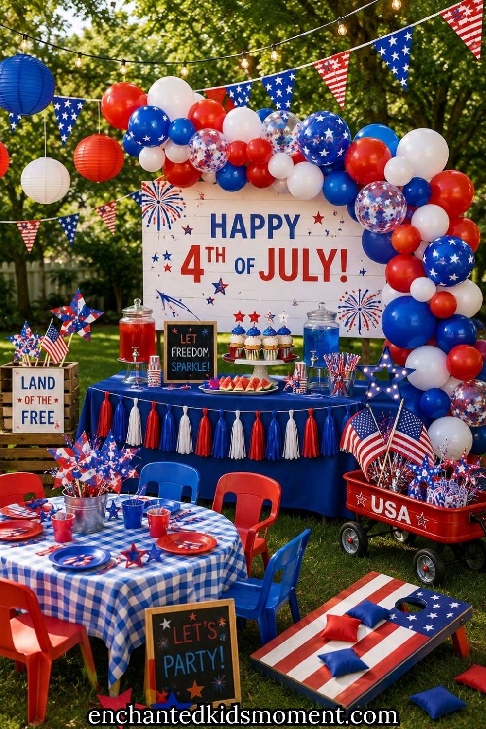  4th of July Party Ideas for Kids Red White and Blue Setup Guide