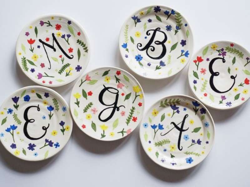 Alphabet Ceramic Painting Ideas