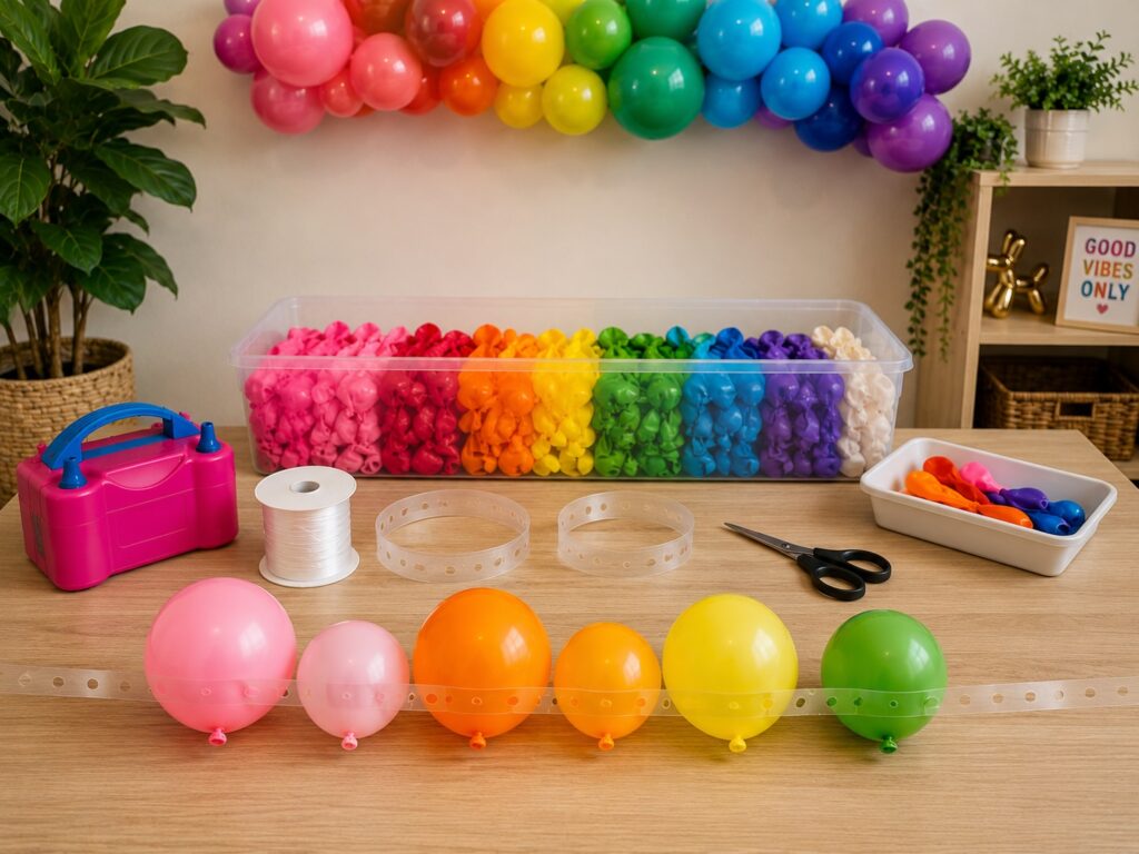 Attach the First Balloons to the Strip