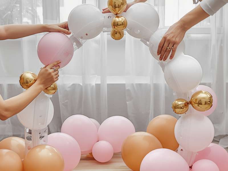Attach your balloon clusters