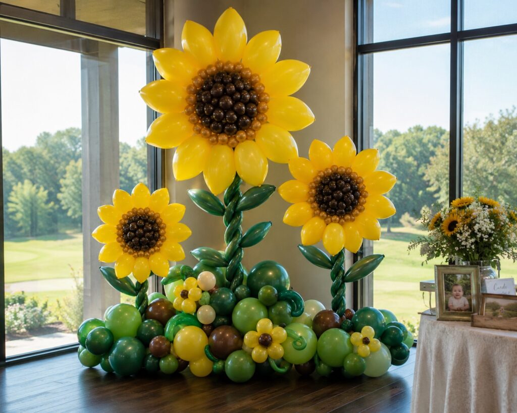 Balloon Sunflower Centerpieces