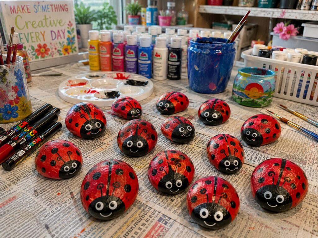 Ladybug rocks