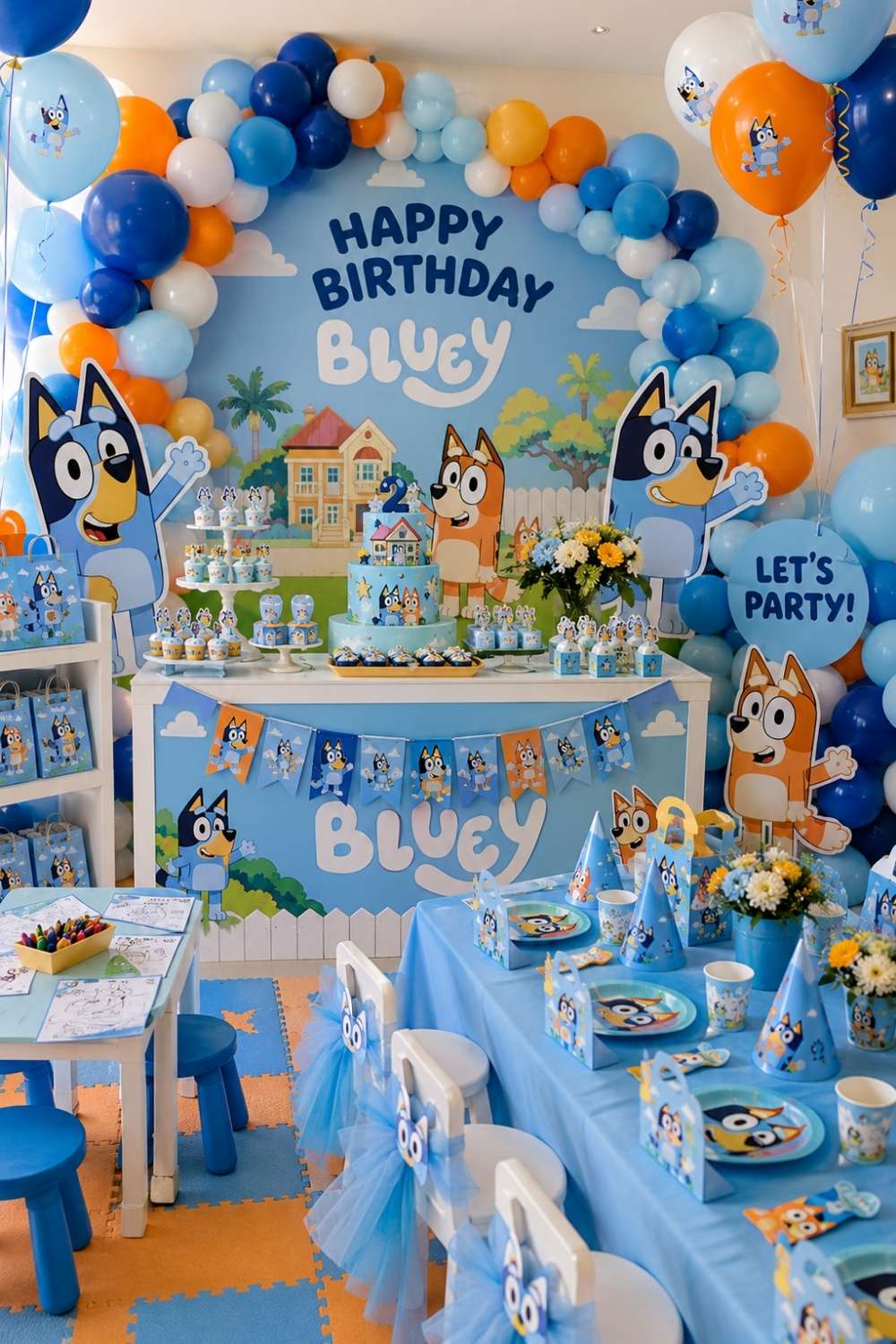 Bluey kids party decor