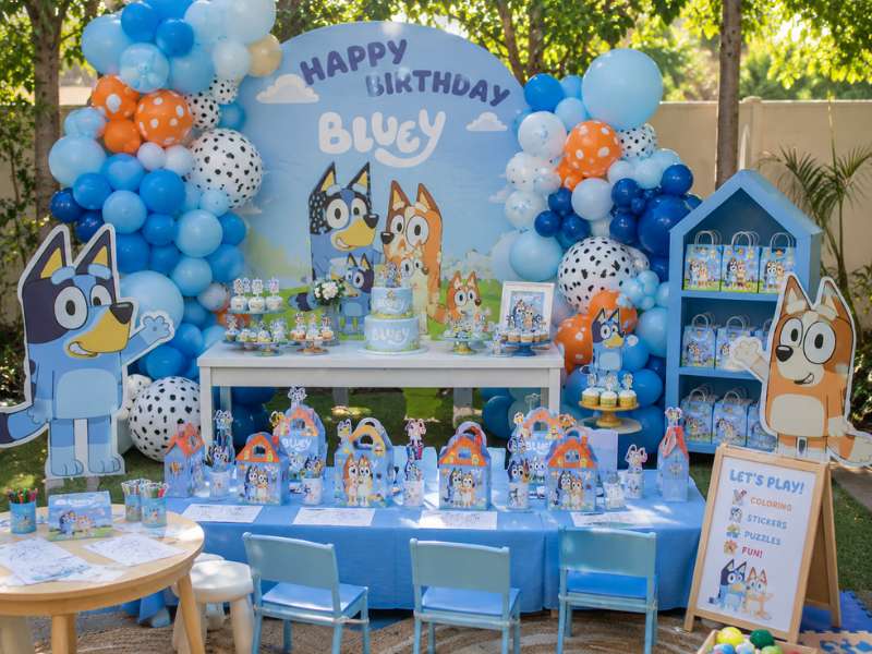 Bluey kids party setup