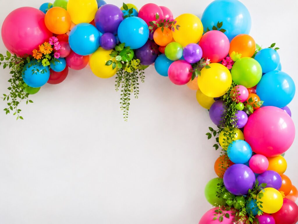 Colorful balloon garland