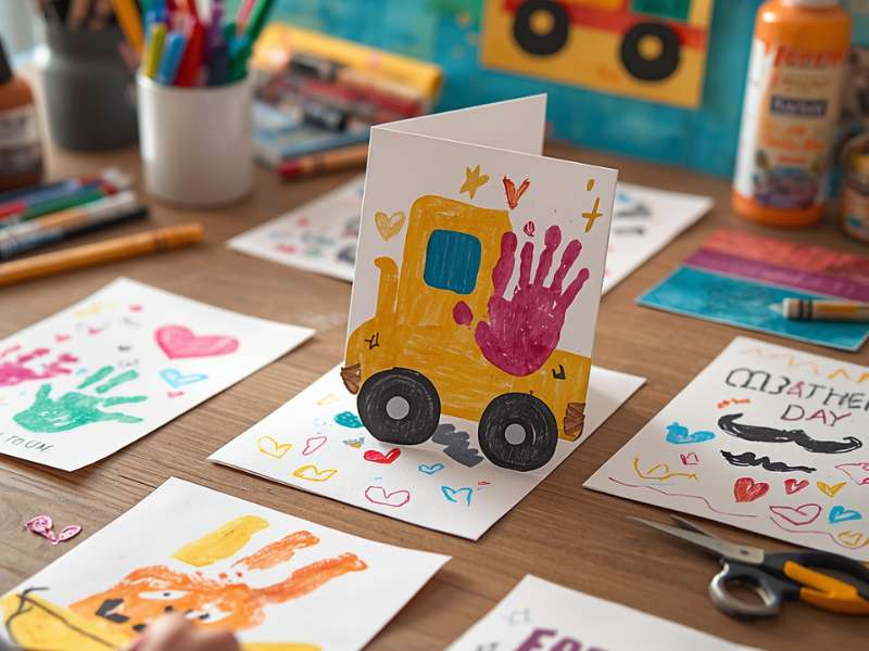 Construction Truck Card