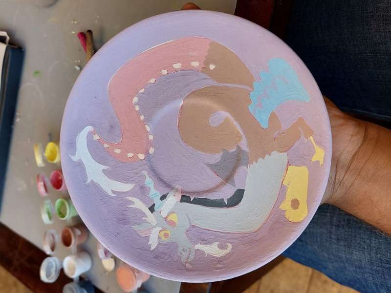 Dragon ceramic painting