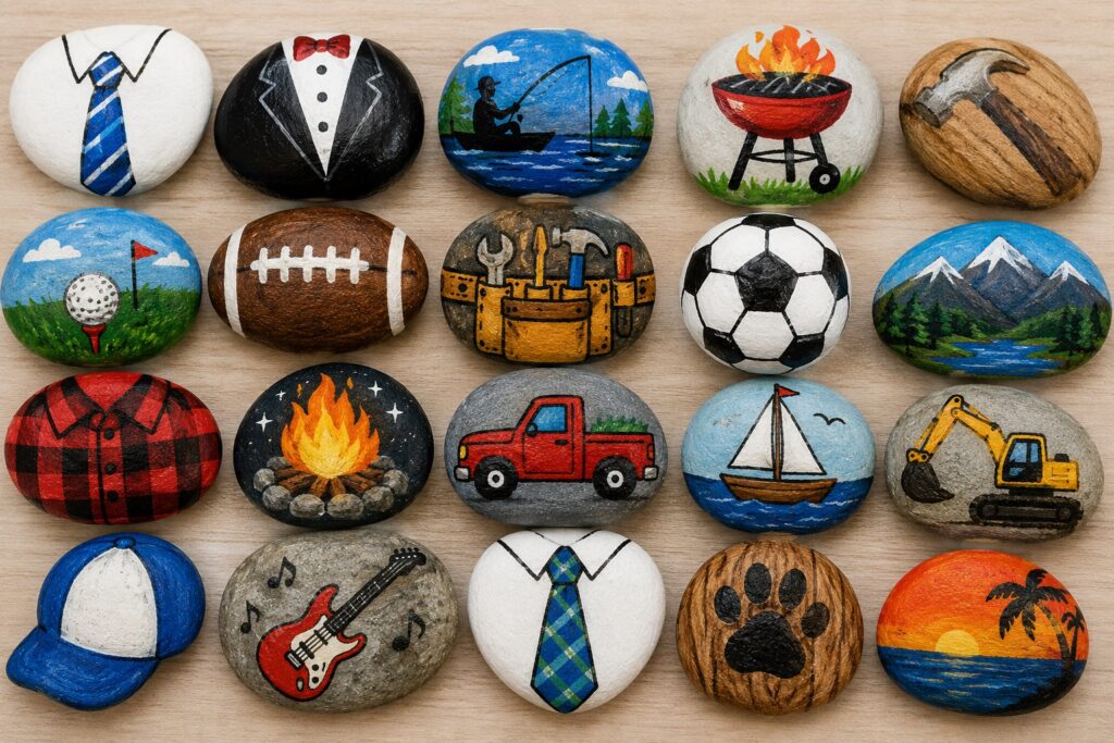 Father’s Day Rock Painting Ideas for Toddlers, Kids & Tweens