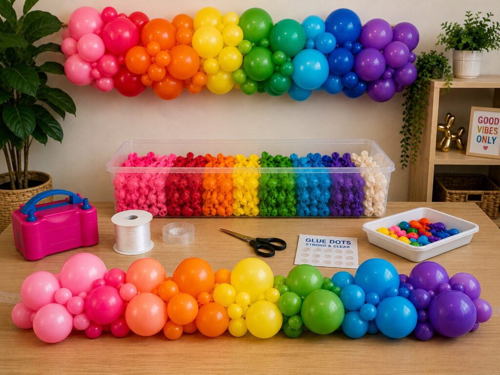 Fill Gaps With Small Balloons and Glue Dots