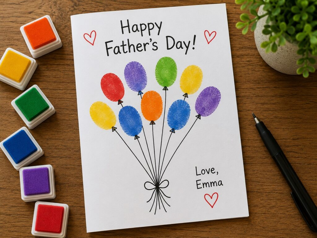 Fingerprint Balloon Card