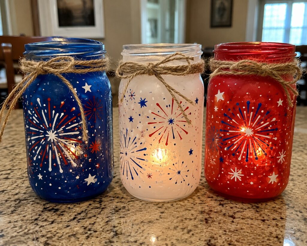 Firework Mason Jar Designs
