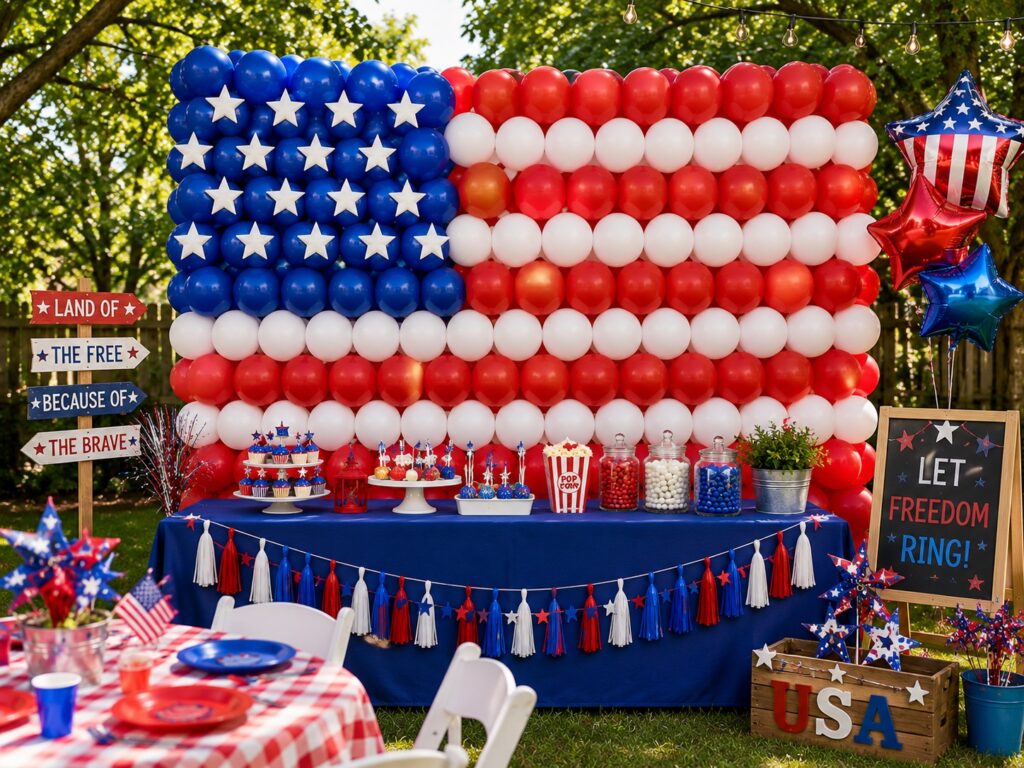 Flag balloon display