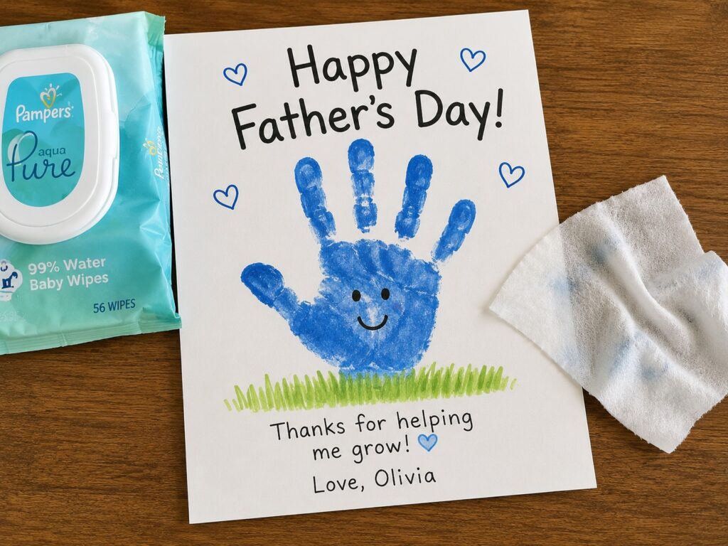 Handprint Craft Using Wipes