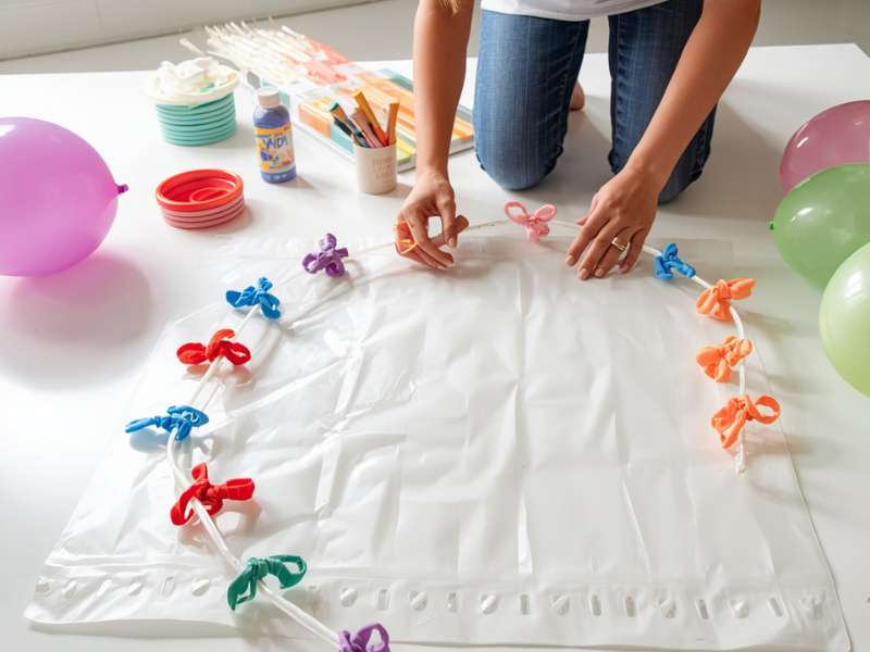 Set up your frames (ballon striping method)