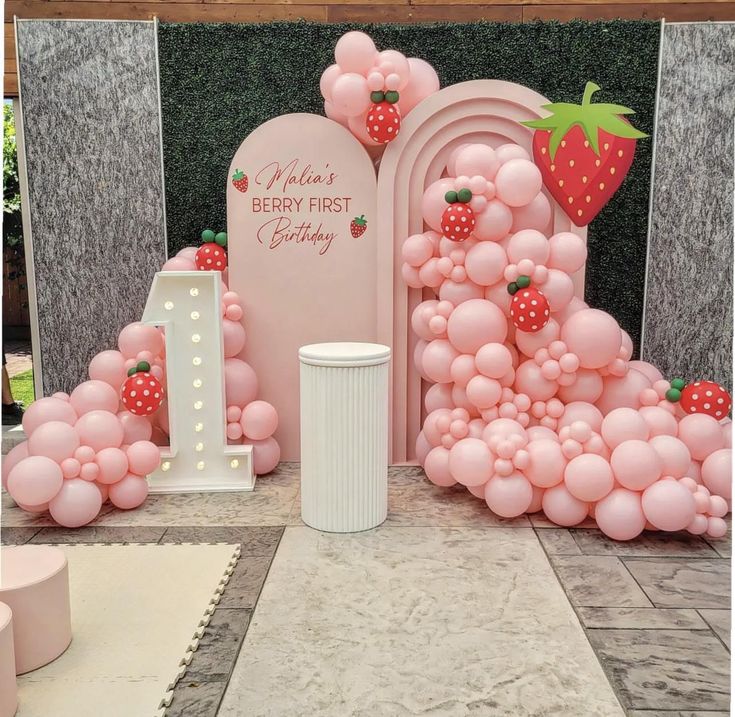 Strawberry Sweet One Enchanting First Birthday Theme