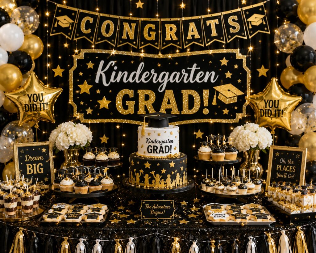 Stunning Graduation Cake AND Set Up a Beautiful Graduation Dessert Table