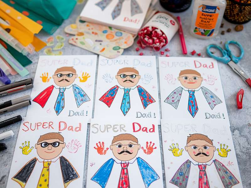 Superhero Dad Card