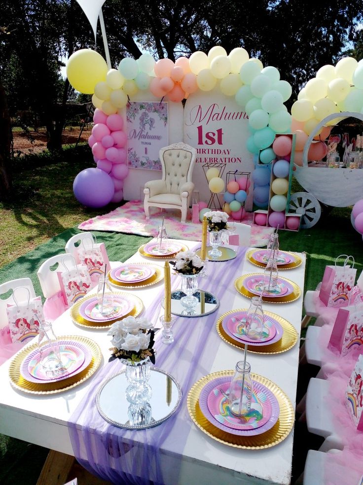 Set a Unicorn Table for the Birthday Child