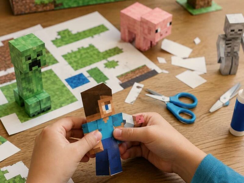 31 Minecraft Paper Craft Ideas Kids Will Want to Make Immediately