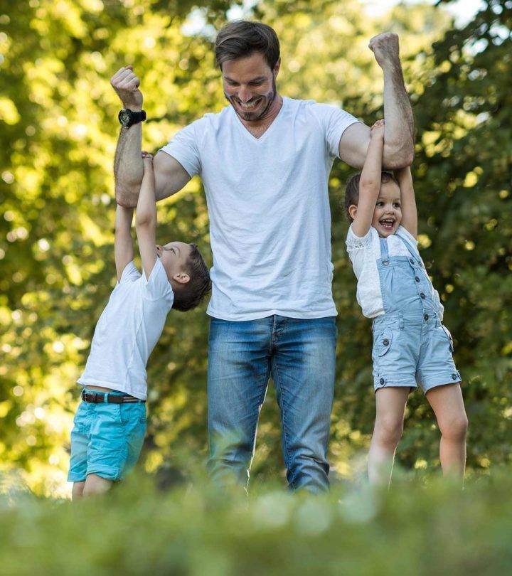 A father bonding with his children