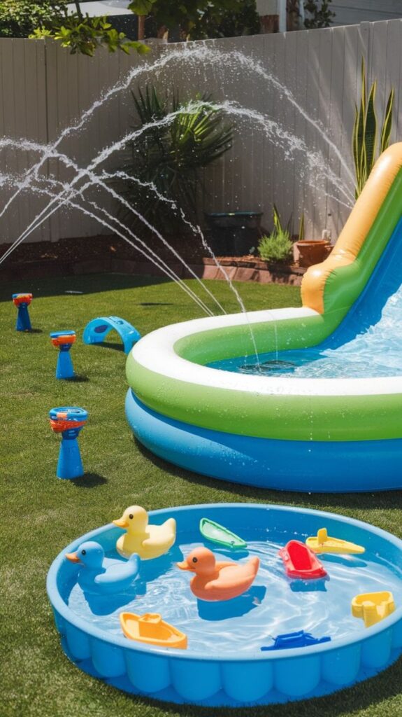 Add Creative Themes to Make Your Backyard Water Play Station More Exciting