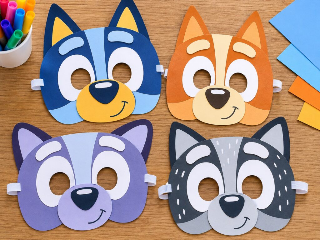  Bluey Character Masks