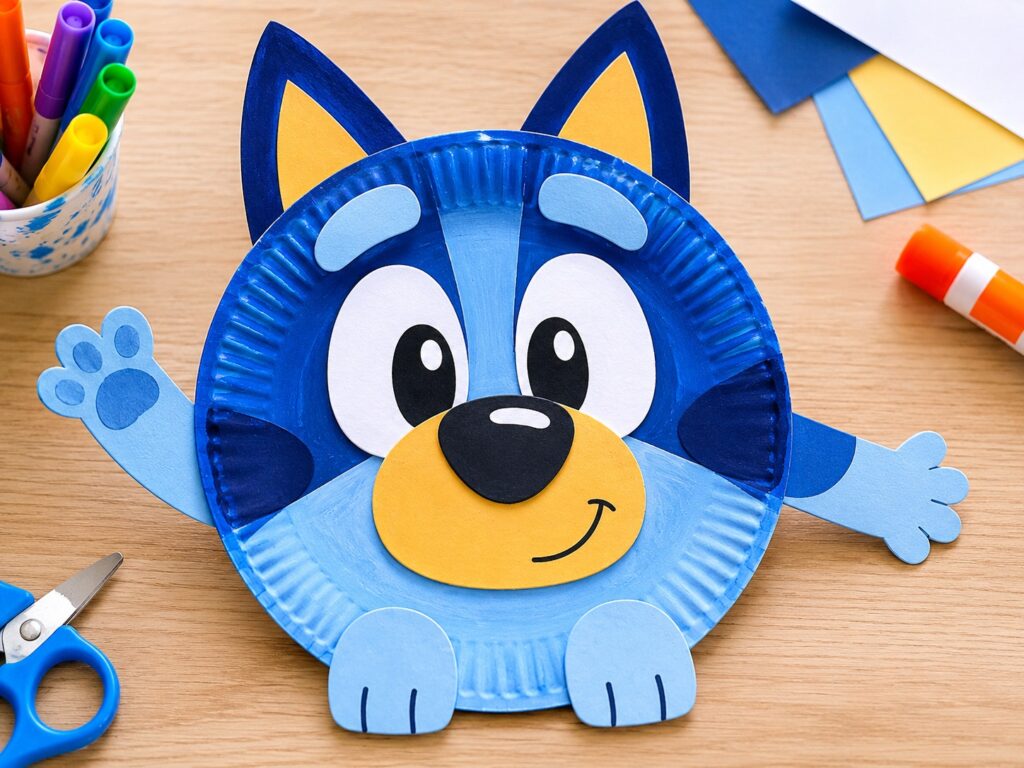 Bluey Paper Plate Craft