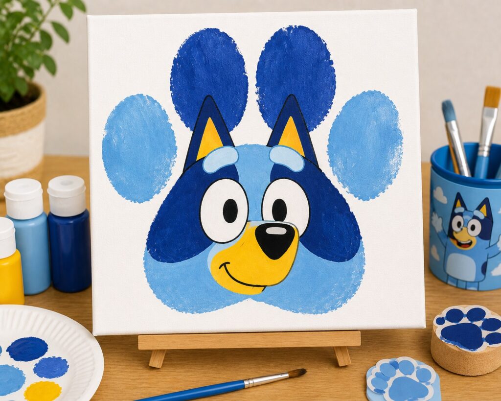 Bluey Paw Print Art