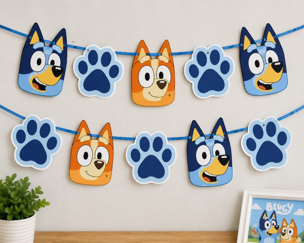 Bluey Paw Print Garland