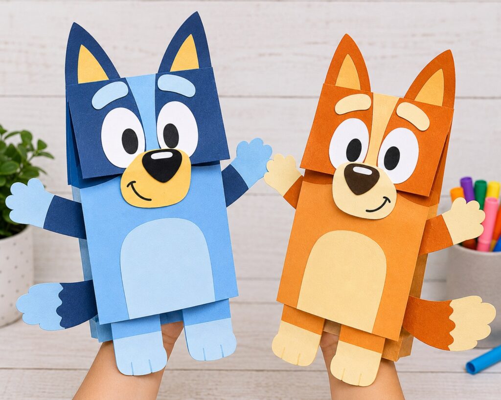 4. Bluey Puppet Craft