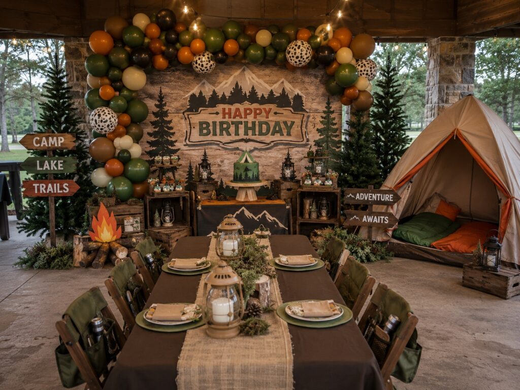 Camping party theme ideas
