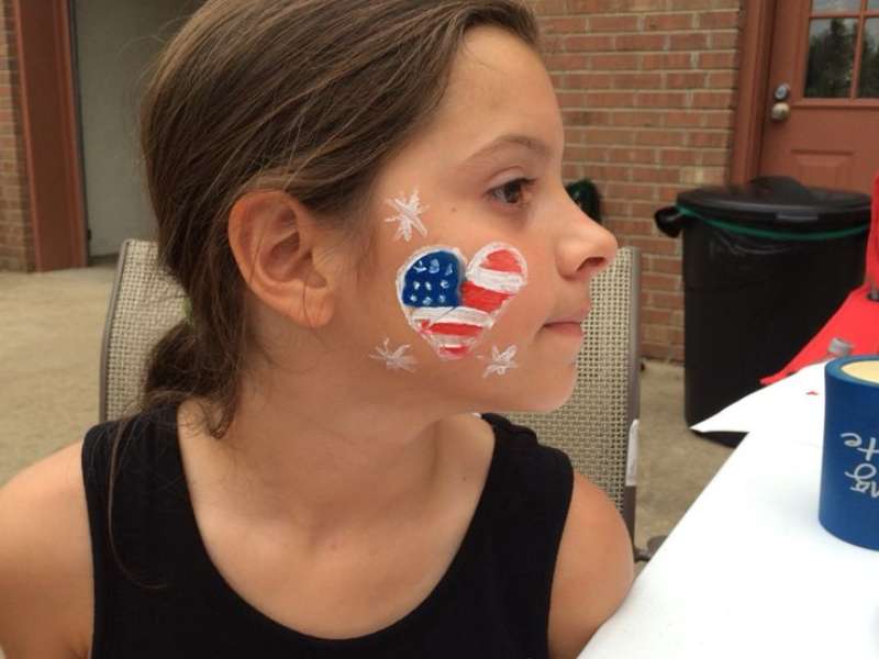 Classic American Flag Cheek Design