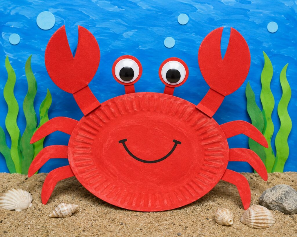  Crab Paper Plate Craft