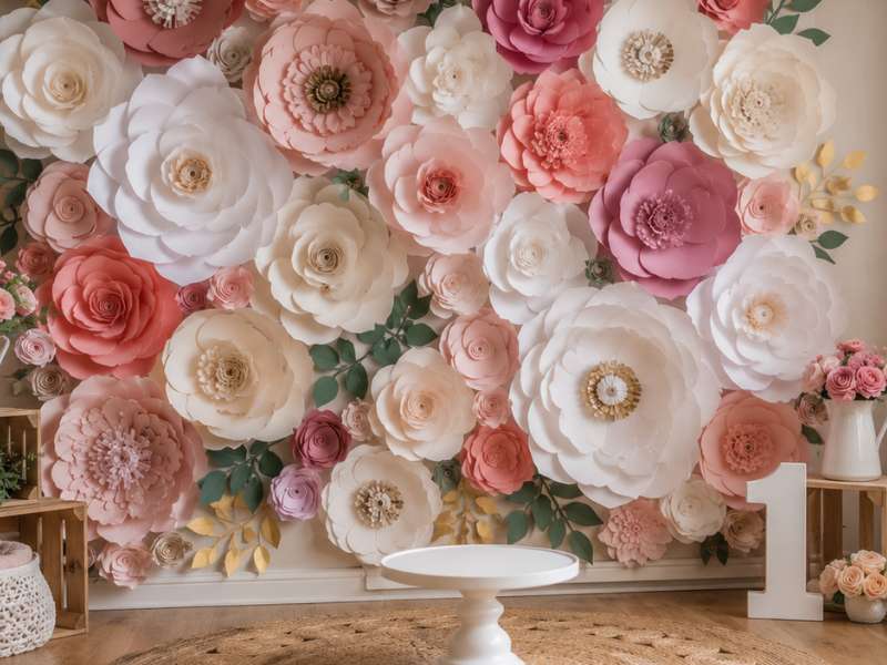  Floral Paper Backdrop