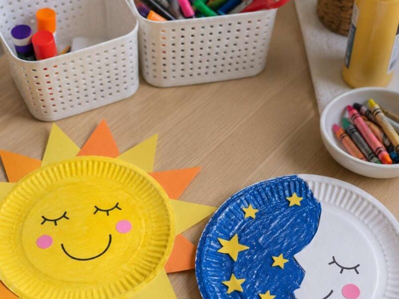 Fun and Easy Paper Plate Sun and Moon Crafts Kids Can Make Using Everyday Supplies