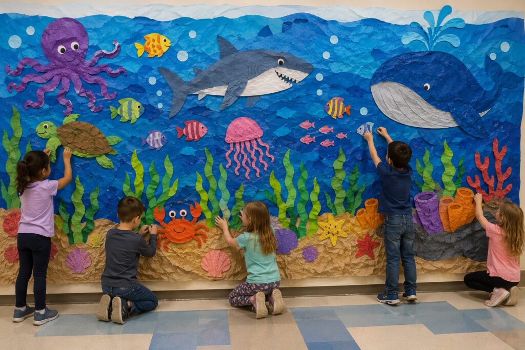Giant Ocean Mural craft
