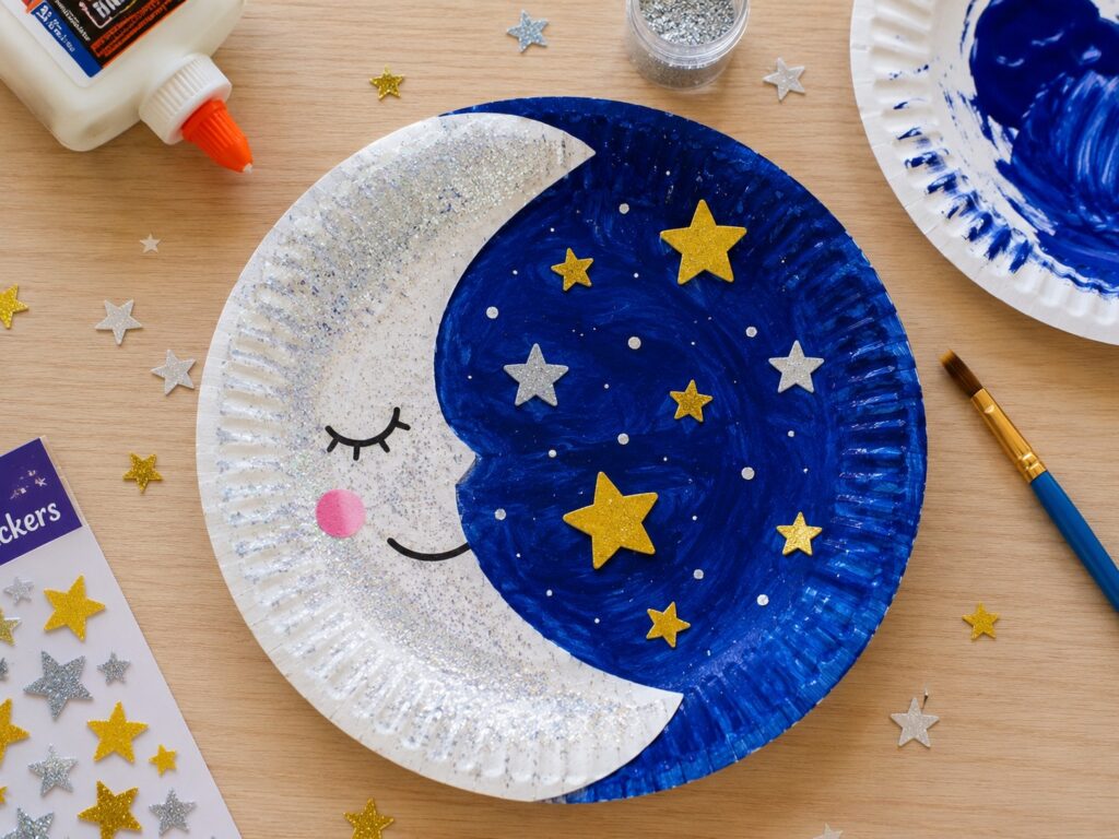 Glittery Moon Night Craft