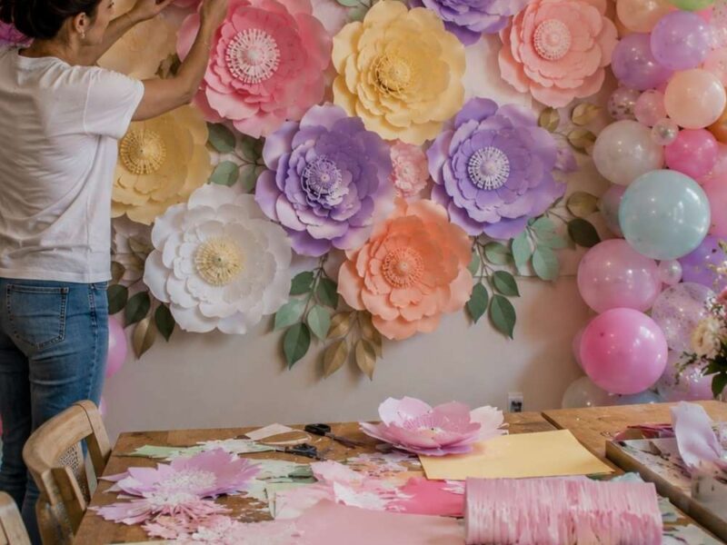 How to Make a Gorgeous DIY Paper Flower Backdrop for a Kids’ Party in Under an Hou.jpg