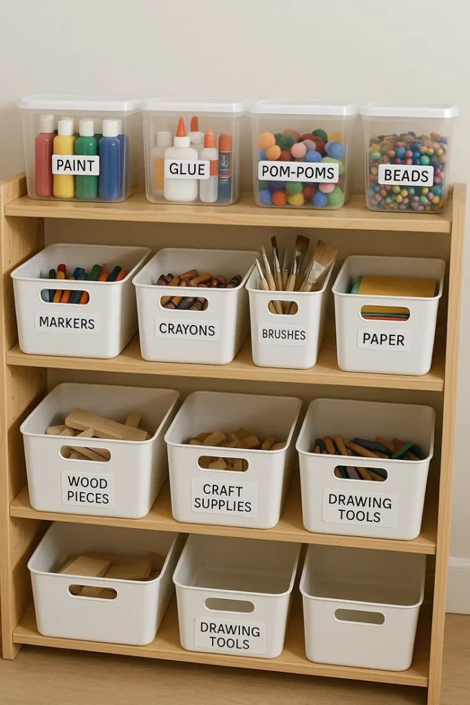 Labeled Storage Bins
