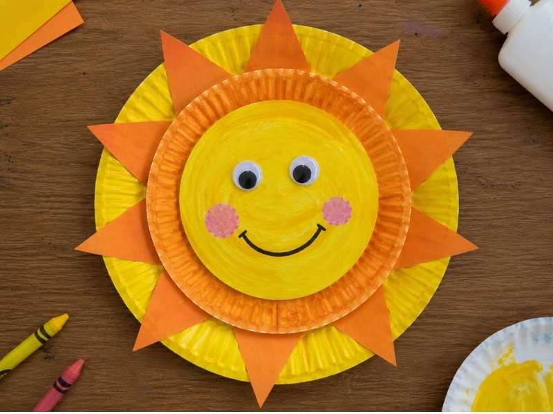 Layered Paper Plate Sun Craft