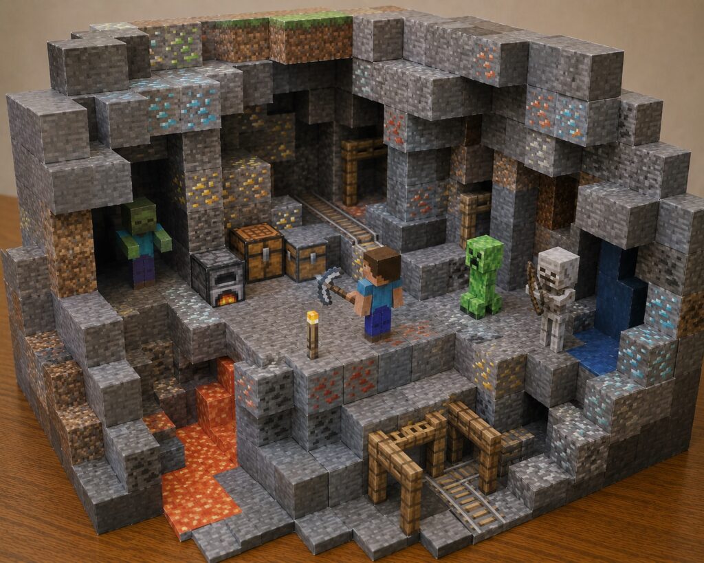 Minecraft Cave Scene