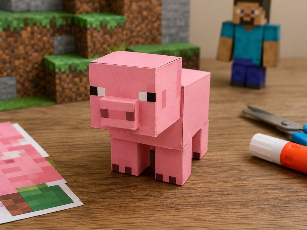 Minecraft Paper Pig Craft