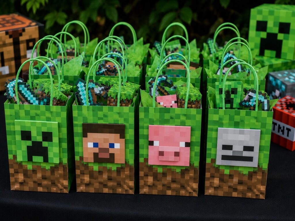 Minecraft Party Favor Bags