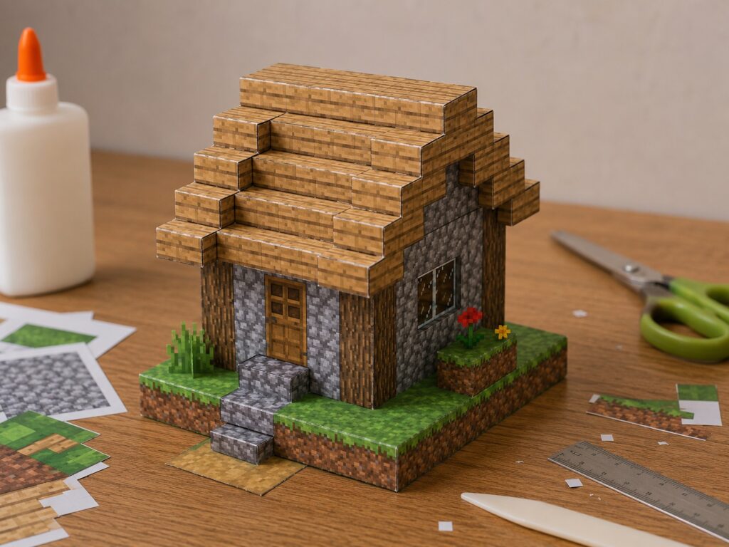 Minecraft Village Paper House