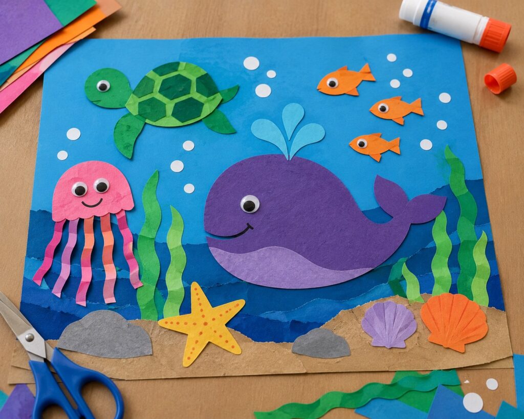 Ocean Scene Collage crafts