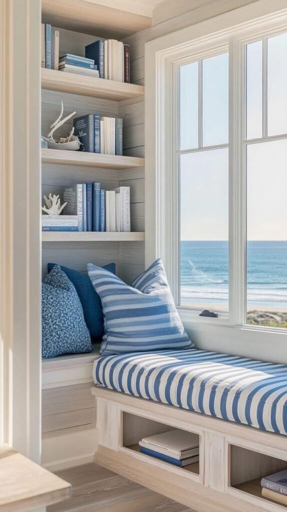 Ocean-Themed Reading Nook