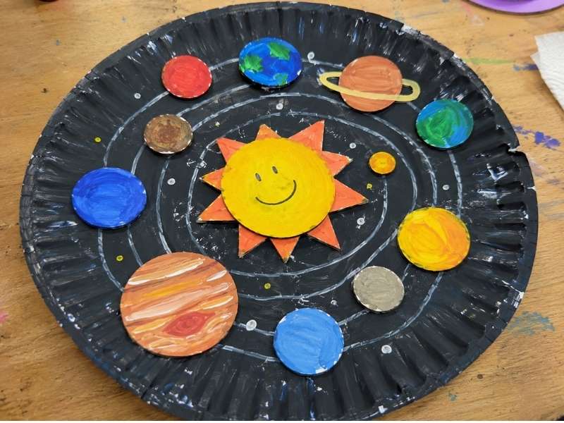 Paper Plate Solar System Display,