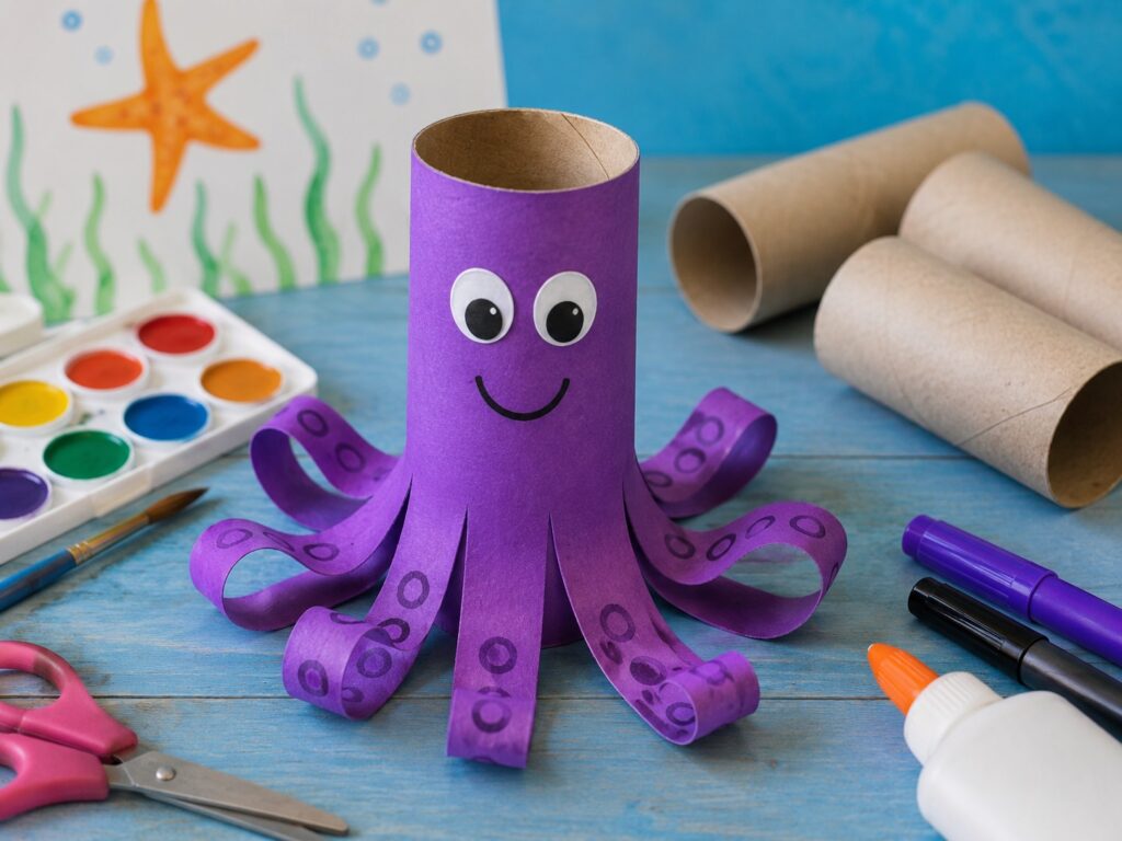 Paper Roll Octopus
