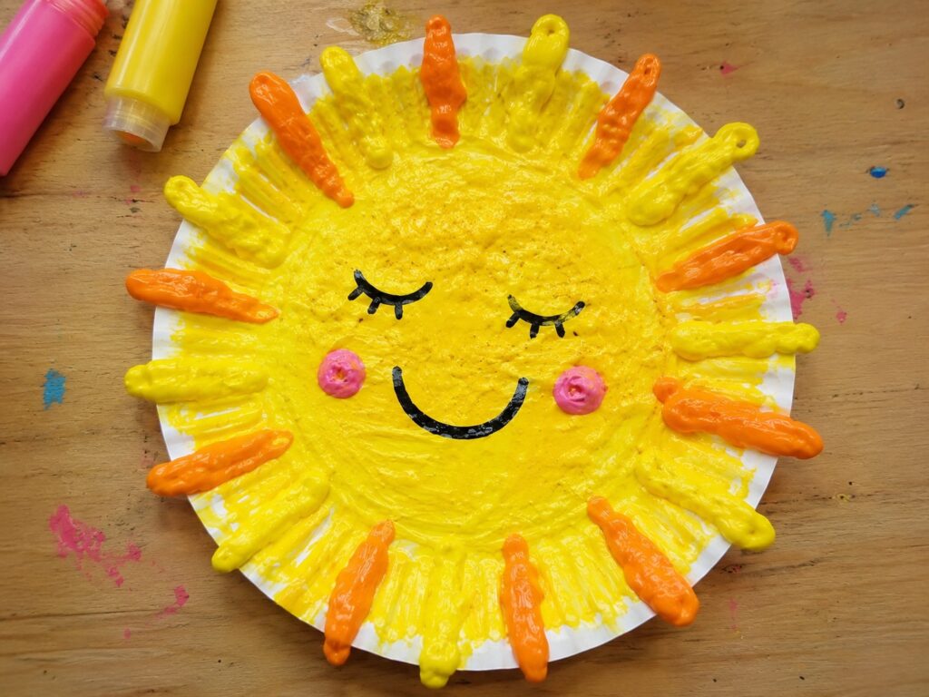 Puffy Paint Sun Craft
