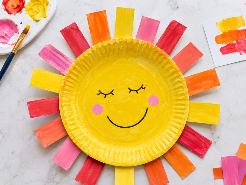 Rainbow Sun Paper Plate Craft